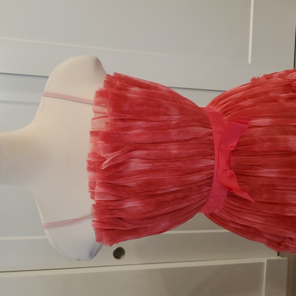 Dress the Population Pink Ruffled Womens mini Dress Size S like new fully lined - Picture 4 of 9